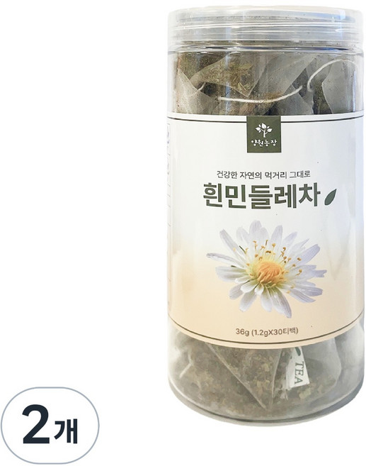 양원농장 더와이 원형통 흰민들레차, 2개, 30개입, 1.2g