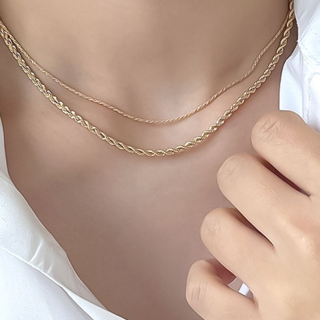 *쿠팡BEST* 베라토 18K 베이직 로프 체인 목걸이