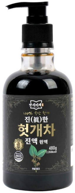 맛의비책 진한 국산 헛개차 진액 원액 식약처인증 HACCP, 1개, 480g