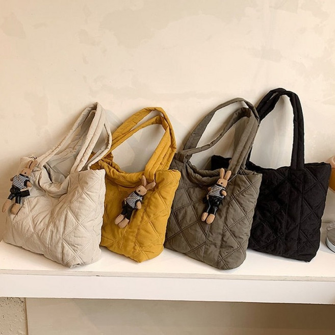 LUMIBEAN 여성 4종 가을 겨울 퀼팅 토트백 패딩백 가성비 경량 크로스백