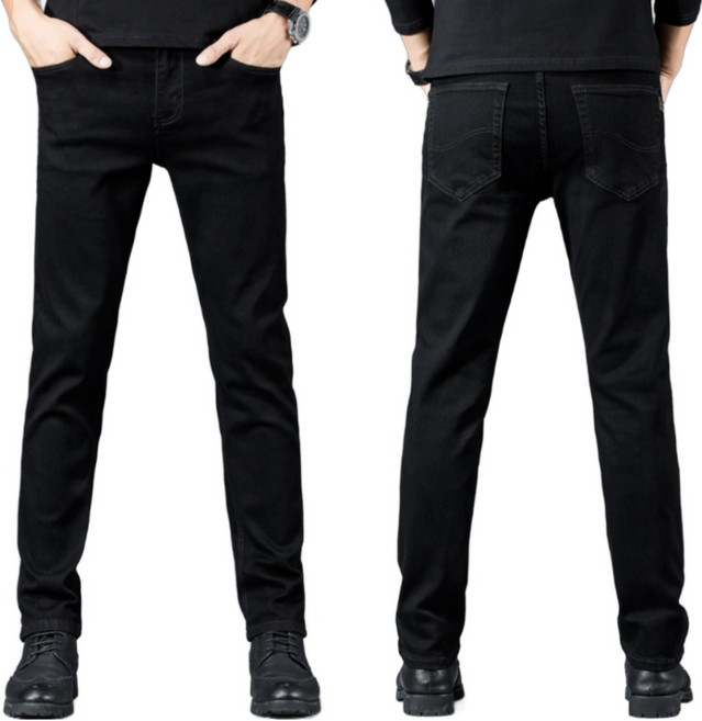 글리멜로 남성용 데일리 베이직 테이퍼드 데님 사계절 청바지