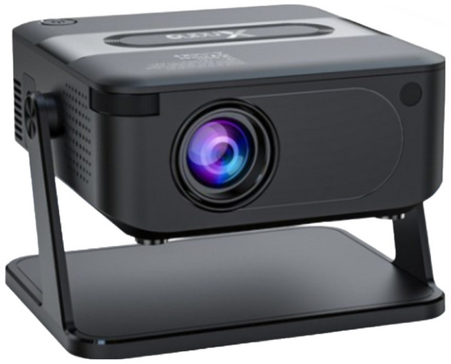 PYHO 고화질 프로젝터 침실 벽걸이 노래 스피커 크로스보더 홈 프로젝터 하이루밍, 블랙