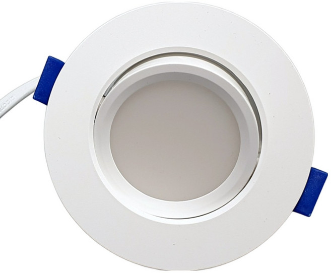 룩스램 3인치 다운라이트 7W 직회전 매입등 COB타입 확산형 플리커프리 안정기일체형 안정기불필요, 확산 타입, 주광색, 1개