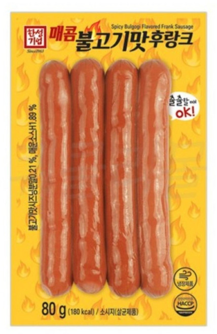 한성 매콤불고기맛후랑크 80gx50개 (1박스), 80g, 50개