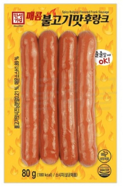매콤불고기맛 후랑크80g(추억의 문방구 불량식품 수입과자), 80g, 10개