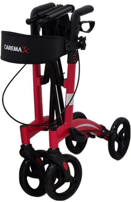 케어맥스 노인 보행보조기 어르신 보행기 실버카 할머니 유모차 롤레이터 CMR2548, 레드, 1개