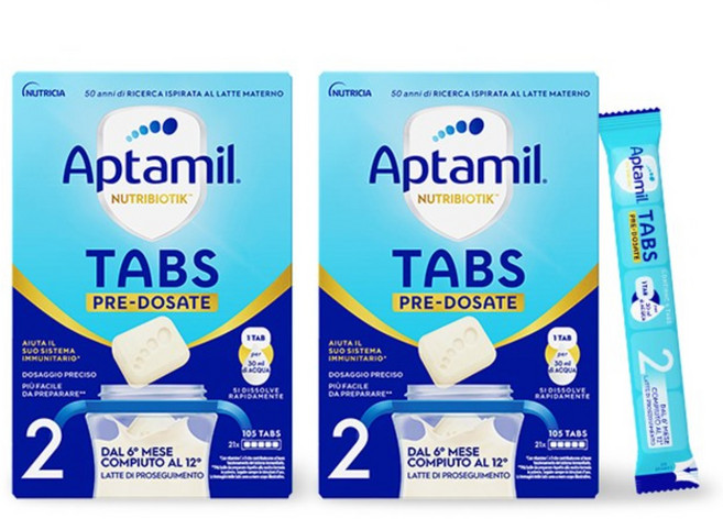 [독일직항] 압타밀 이지 탭스 2단계 EASY TABS 간편분유 (21스틱) x 2박스, 2개