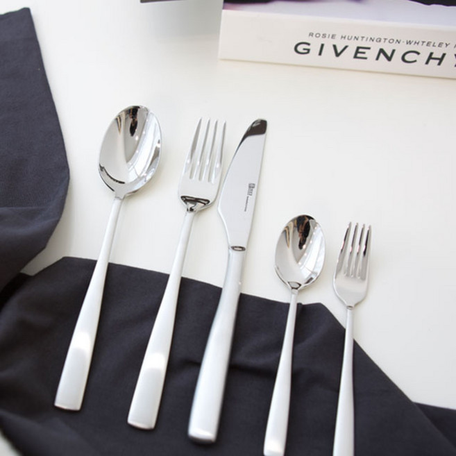 국산 명품 커트러리 2인 세트 (올스텐 양식기 포크 나이프 커틀러리 디너 집들이 선물 신혼 부부), (디너스푼,포크,나이프, 티스푼,포크) x 2set