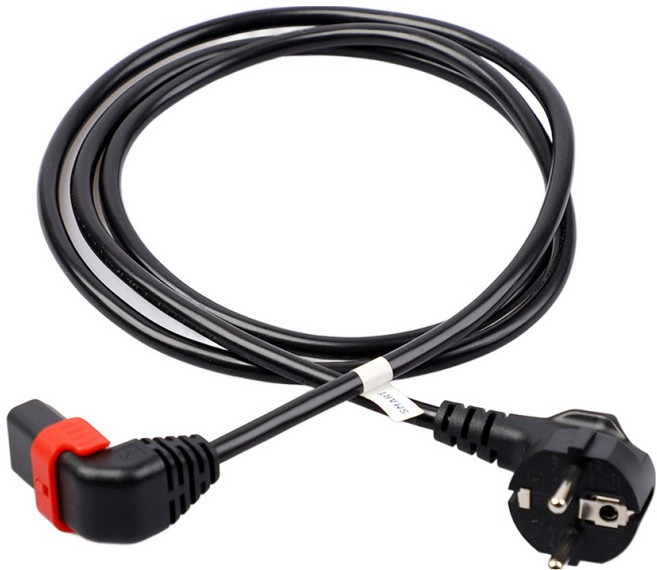 [스마트키퍼 x IEC LOCK] 전원 케이블 락 ㄱ자 1.6m (PC3184), 1.5m, 1개