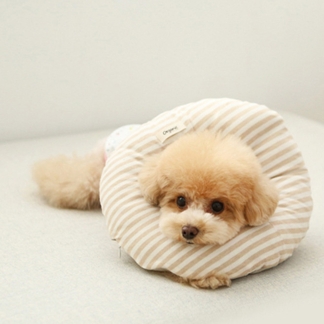 이츠독 오가닉 홈케어링 반려동물 넥카라, 스트라이프, 1개