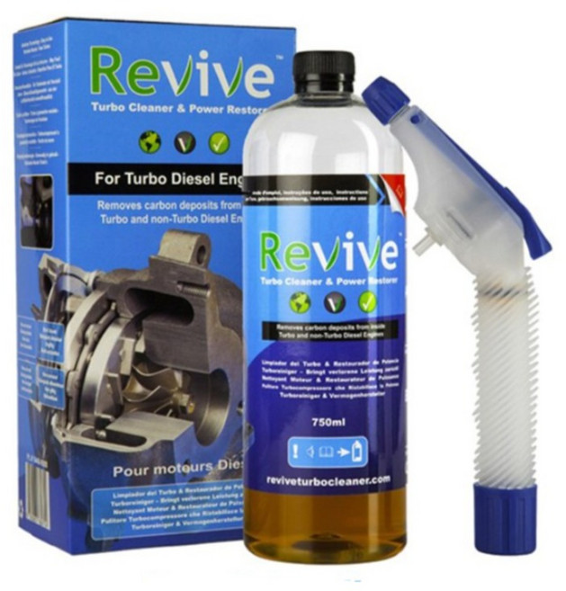 리바이브 터보크리너(디젤 750ml)_승용차 SUV RV 등 터보베인 및 유니슨링 고착해결 출력향상 연비절감 림프홈모드해결 검사합격 무독성 무부식성 Made in UK(영국), 1개