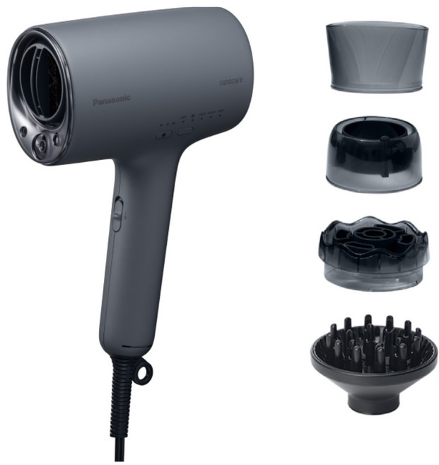 파나소닉 나노이 미네랄 모이스처 헤어 드라이어 수분 두피 스킨 케어 드라이기 EH-NA0K, 차콜 블랙