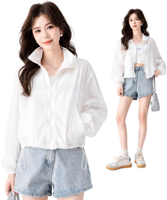 다이루소 간절기 바스락 바람막이 초경량 야상점퍼 세미크롭핏