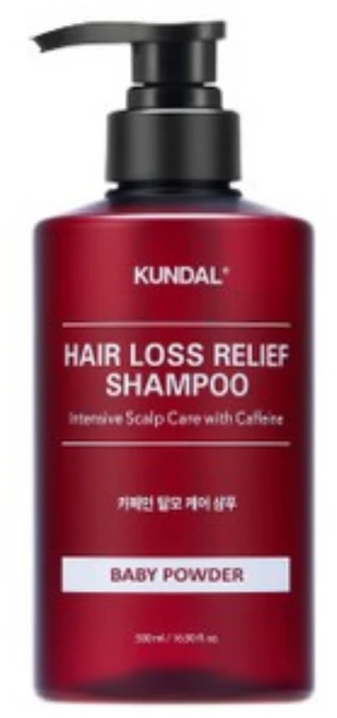 쿤달 카페인 탈모 케어 기능성샴푸 베이비파우더향, 500ml, 2개 - 쿠팡