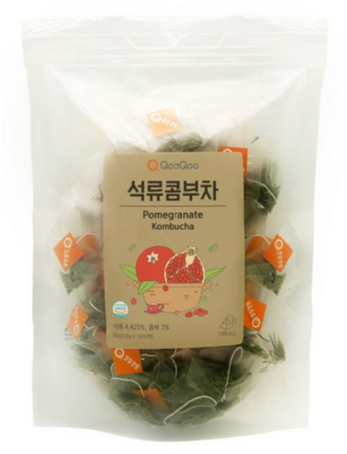 쿠우쿠우 매력적인 석류콤부차 100티백, 1개, 100개입, 800mg