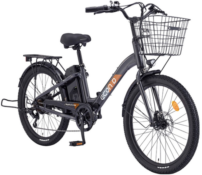 삼천리 2025 완조립 60.96cm(24인치) 팬텀 이콘 D 파스 스로틀 시티 전기 자전거, 챠콜