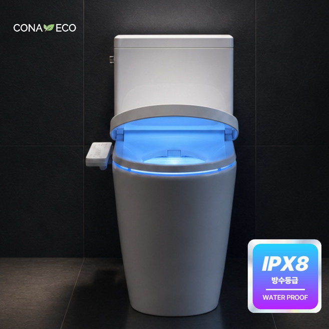 코나에코홈 CB-3000 프리미엄 전자식비데 국내제조 무드조명 직수형 IPX8 완전방수 건조기능, 고객 설치