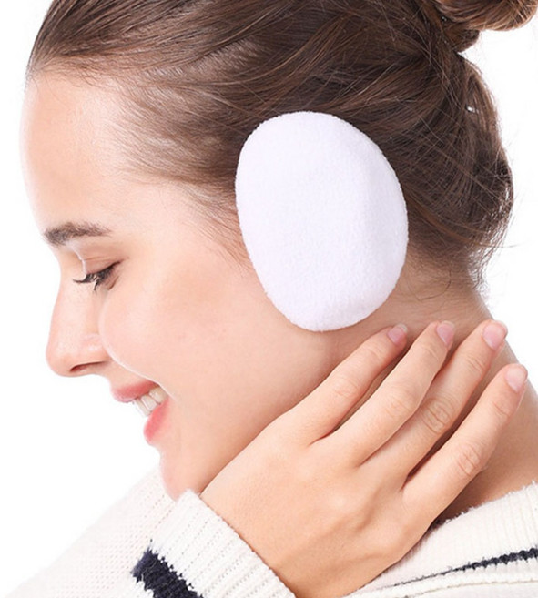 예삐스토어 2set 간편한 분리형 똑딱이 귀마개 끈없는 방한 이어머프, 2세트, 화이트