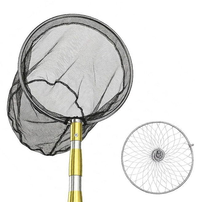 탑홀드 뜰채 바다 민물 낚시, 1.8m 최고급형 뜰망+철망+뜰채