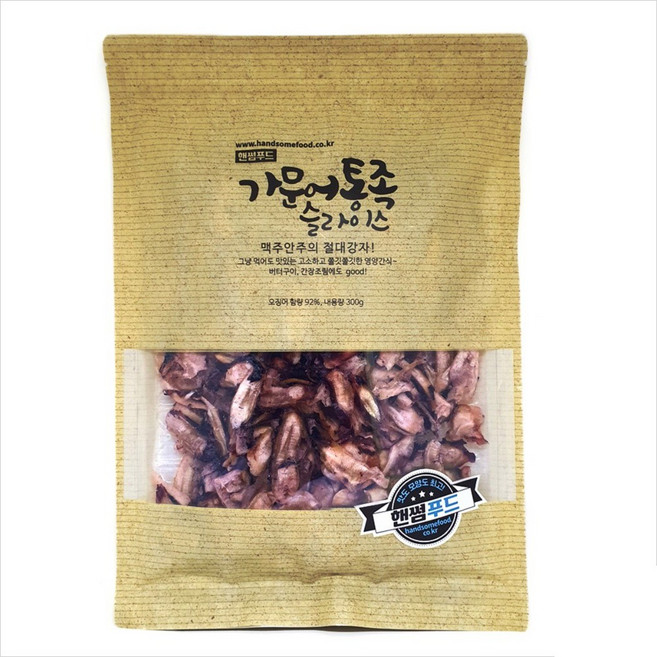 핸썸푸드 가문어통족 슬라이스 동전 오족 200g 300g, 1개