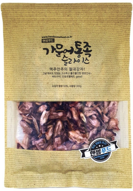 핸썸푸드 가문어통족 슬라이스 동전 오족 100g, 1개