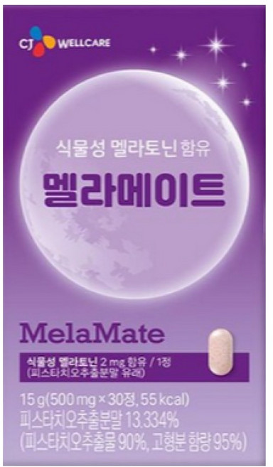 CJ 식물성 멜라토닌 함유 멜라메이트, 3박스, 30정