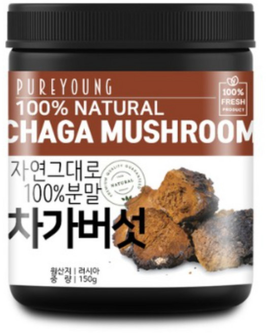 퓨어영차가버섯 차가버섯분말 차가버섯추출분말, 150g, 2개