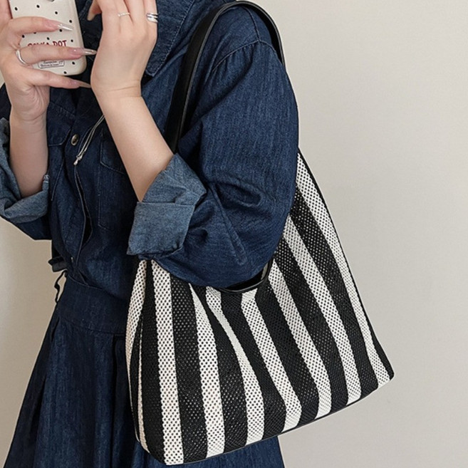 바캉스 캐주얼 라탄 토트백 크로스백 데일리백 그물가방
