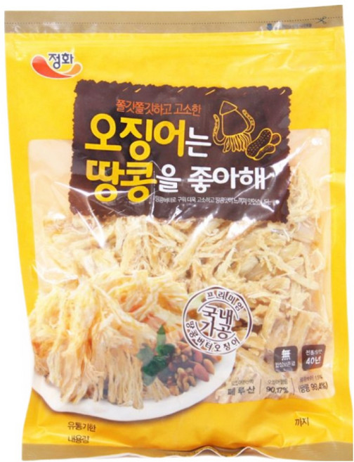 정화식품 오징어는 땅콩을 좋아해 조미건어포, 400g, 1개