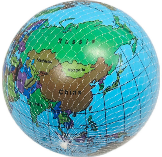 지구본 탱탱볼 지구탱탱공 지구의 탱탱공 어린이 놀이공 세계지도 고무공, 1개