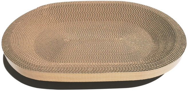 펫츠몬 PB플러스 타원형 스크래쳐, 내추럴우드, 1개