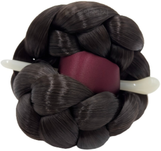 한복머리 인조쪽머리 한국무용 올림머리 돌잔치 혼주 가채