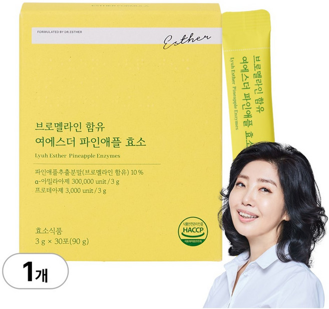 [본사직영] 여에스더 파인애플 효소 (브로멜라인 함유), 1박스, 30회분