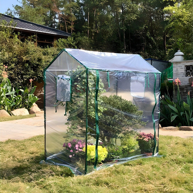 조립식 비닐하우스 미니 온실 소형 가정용 베란다 옥상 식물 겨울집 길고양이 [오디가 ODIGA], 1개, PVC 미니하우스