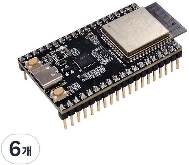 ESP32 DevkitC V4 USB C 타입 최신 32E 모듈 적용 개발보드, 6개