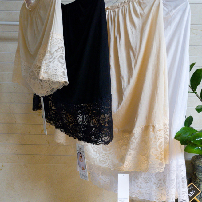 인견속치마 반슬립 민자 레이스 냉감치마 국산 Y존 빅사이즈