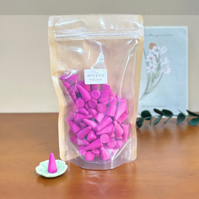 [제이아로마향] 태국 아로마향초 인센스 콘향 100개, 연꽃