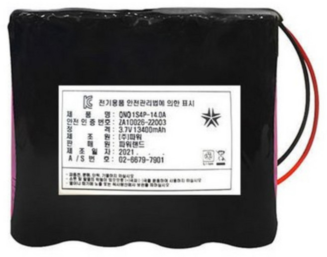 18650 배터리팩 1S4P 3.7V 14000mAh [리튬이온 제작형], 1개, 1개입