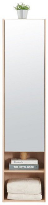 모빌리엔 모노 수납 전신거울 화장대, 오픈수납형400, 오크