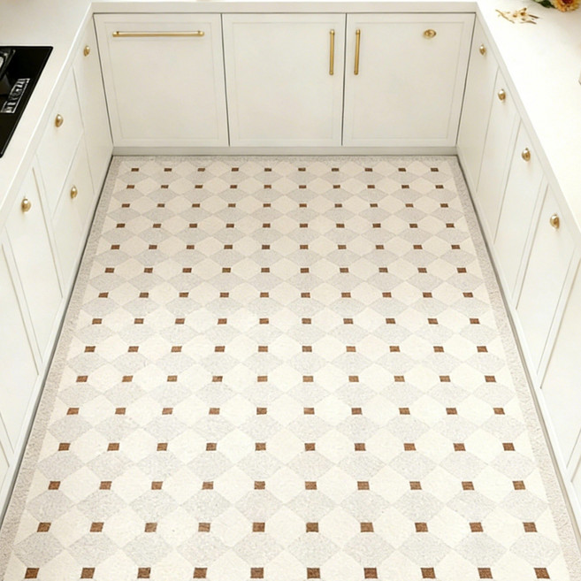 주방매트 특대형 PU 기름방지 미끄럼방지 잘라쓰는 두꺼운 주방 발매트, 파리 정원, 1개