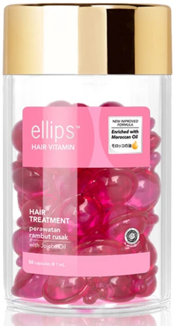 엘립스 헤어 비타민 에센스 50캡슐 7종, 1개, 50ml, 핑크_헤어 트리트먼트 위드 호호바 - 쿠팡