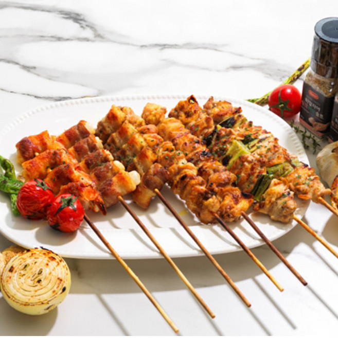 다물꼬치 캠핑용 꼬치구이세트 BIG캠핑꼬치, 70g, 7개