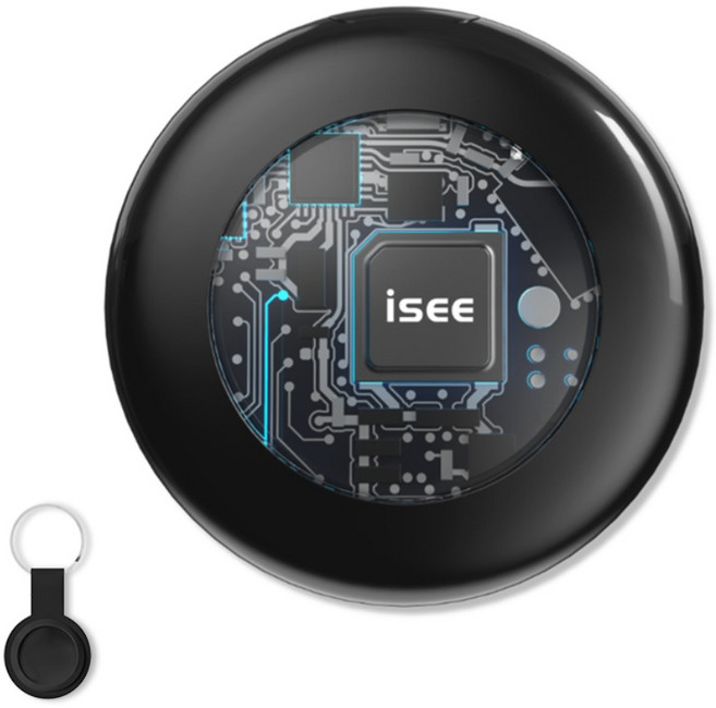 아이시(isee) 안드로이드 갤럭시 전용 스마트태그 위치추적기 미아방지 분실방지 위치추적, 블랙(안드로이드), 1개