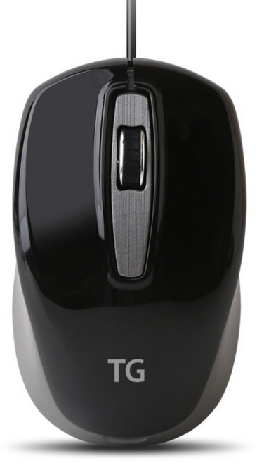 TG-M500U 무소음 인체공학 유선마우스 최적의 무소음 클릭감 블랙