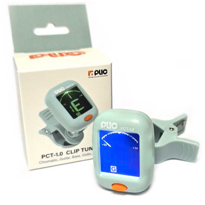 PLIC플릭 클립 튜너 (민트색상) 기타 튜닝기 조율기 우쿨렐레 바이올린 베이스 Mint Clip Tuner (기타피크 5개 증정), 1개