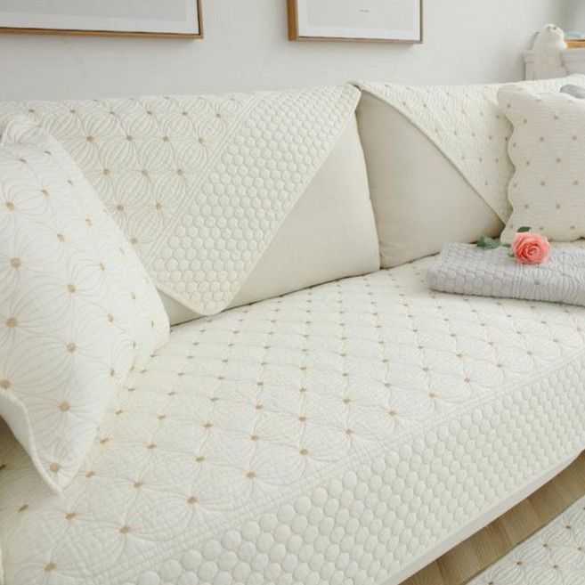 순면 사계절 넓은 소파패드 패브릭 행복 열매 촉감좋은 3인용 4인용 6인용