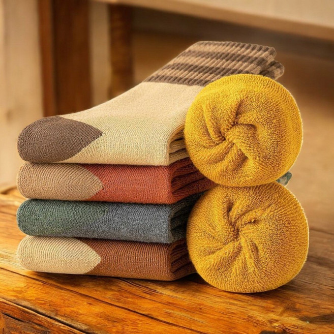 도톰 따뜻한 장목 겨울 여성양말 양말 5종세트