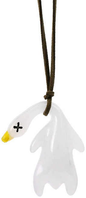 자외선 변색 오리 키링 / 색이변하는 햇빛 UV 감지 반응 차량용품 베이징덕 틱톡 키홀더 열쇠고리, 1개