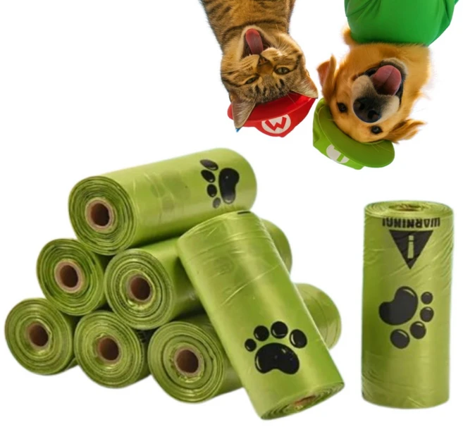 반려동물 파우 생분해 배변봉투 리필형, 8개, 15개입, 그린 - 쿠팡