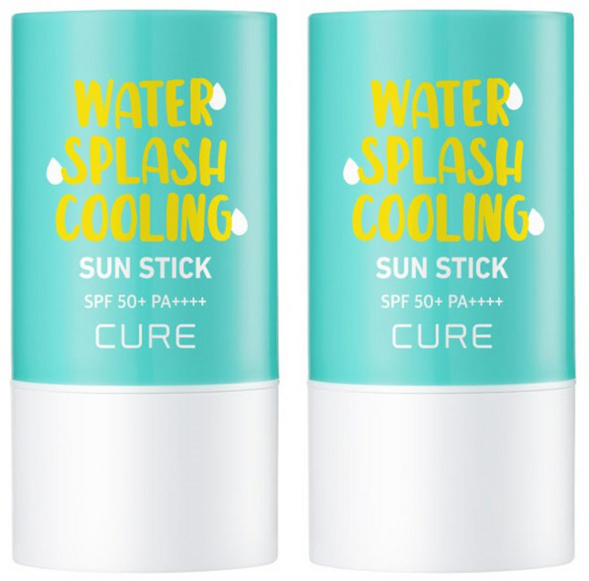 김정문알로에 워터 스플래쉬 쿨링 선스틱 제주에디션 자외선차단 SPF50+, 23g, 2개